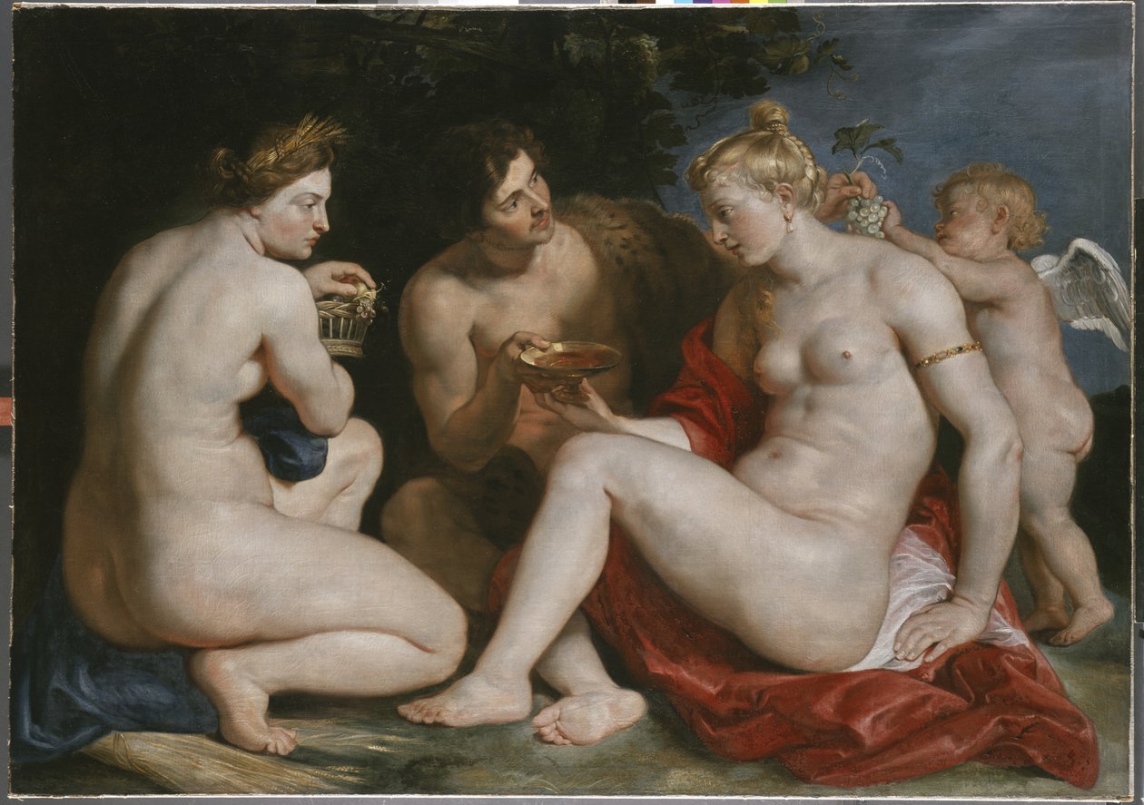 Vénusz, szerelem, Bacchus és Ceres, 1612-1613 körül alkotó: Peter Paul Rubens