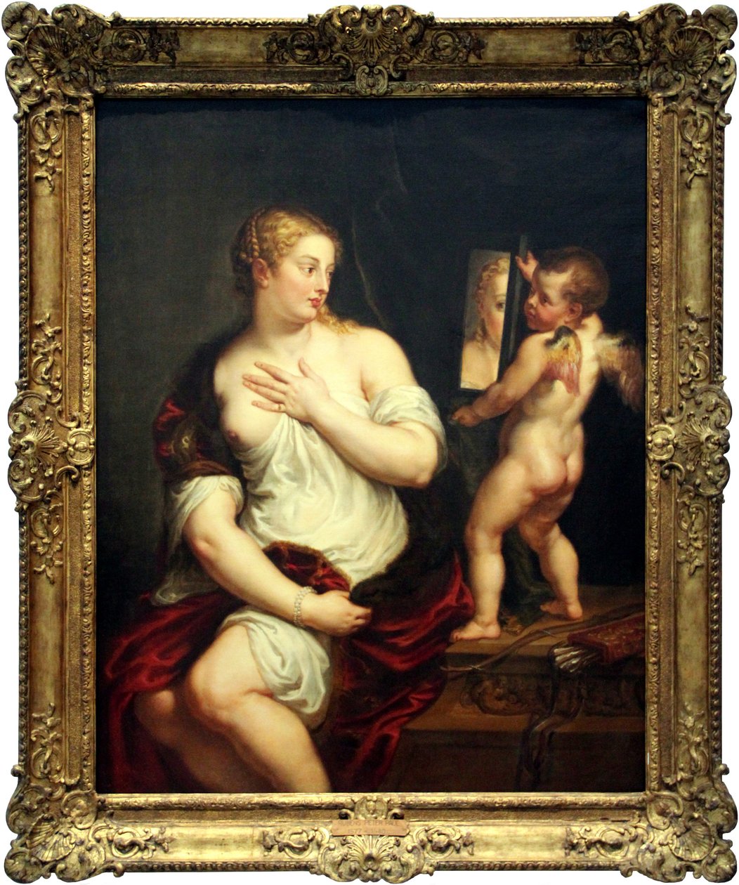 Vénusz és Ámor tükörrel alkotó: Peter Paul Rubens