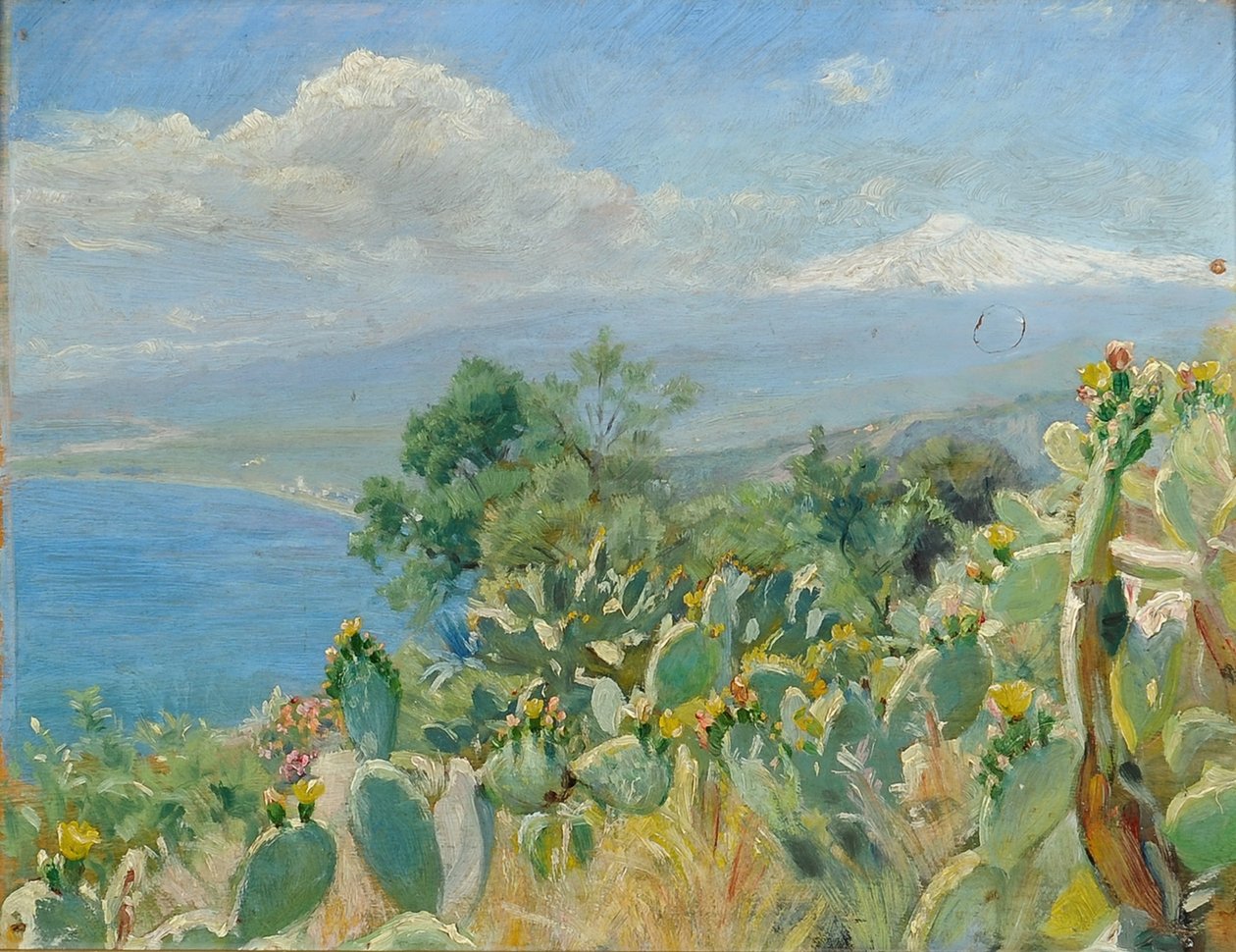 Virágzó kaktuszok Toarmina közelében alkotó: Peder Severin Krøyer
