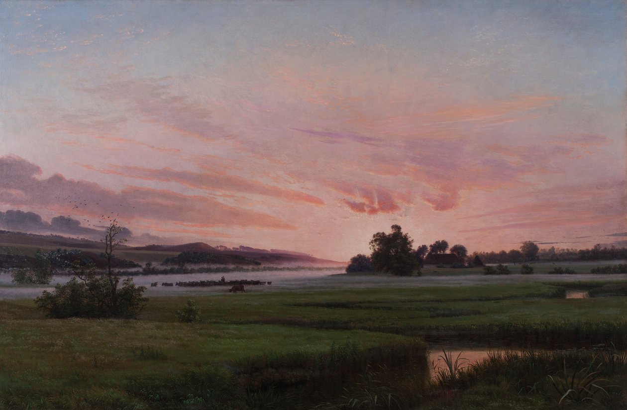 Egy nyári este Ry közelében, Jütland, 1873 körül alkotó: Vilhelm Kyhn