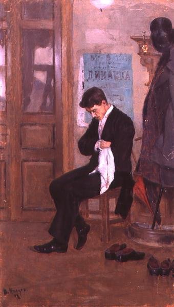 Szolgáló, reggelt alkotó: Peter Alexandrovich Nilus