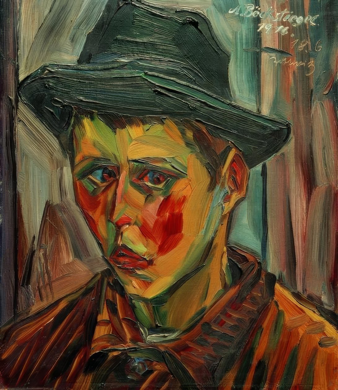 egy fiú feje alkotó: Peter August Böckstiegel