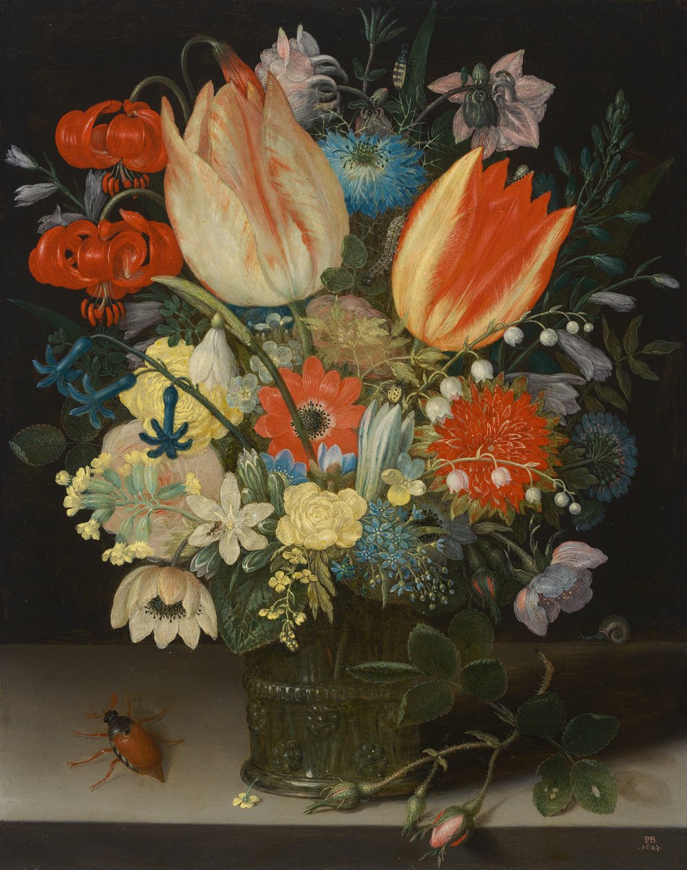 Csendélet tulipánokkal, 1623. alkotó: Peter Binoit