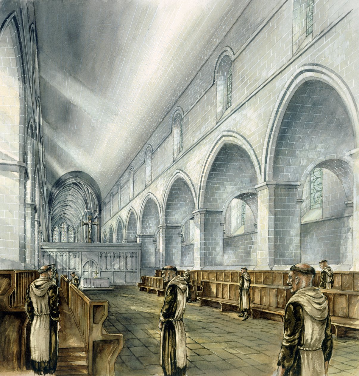 Rievaulx apátság, 13. század, 1990-2010 alkotó: Peter Dunn