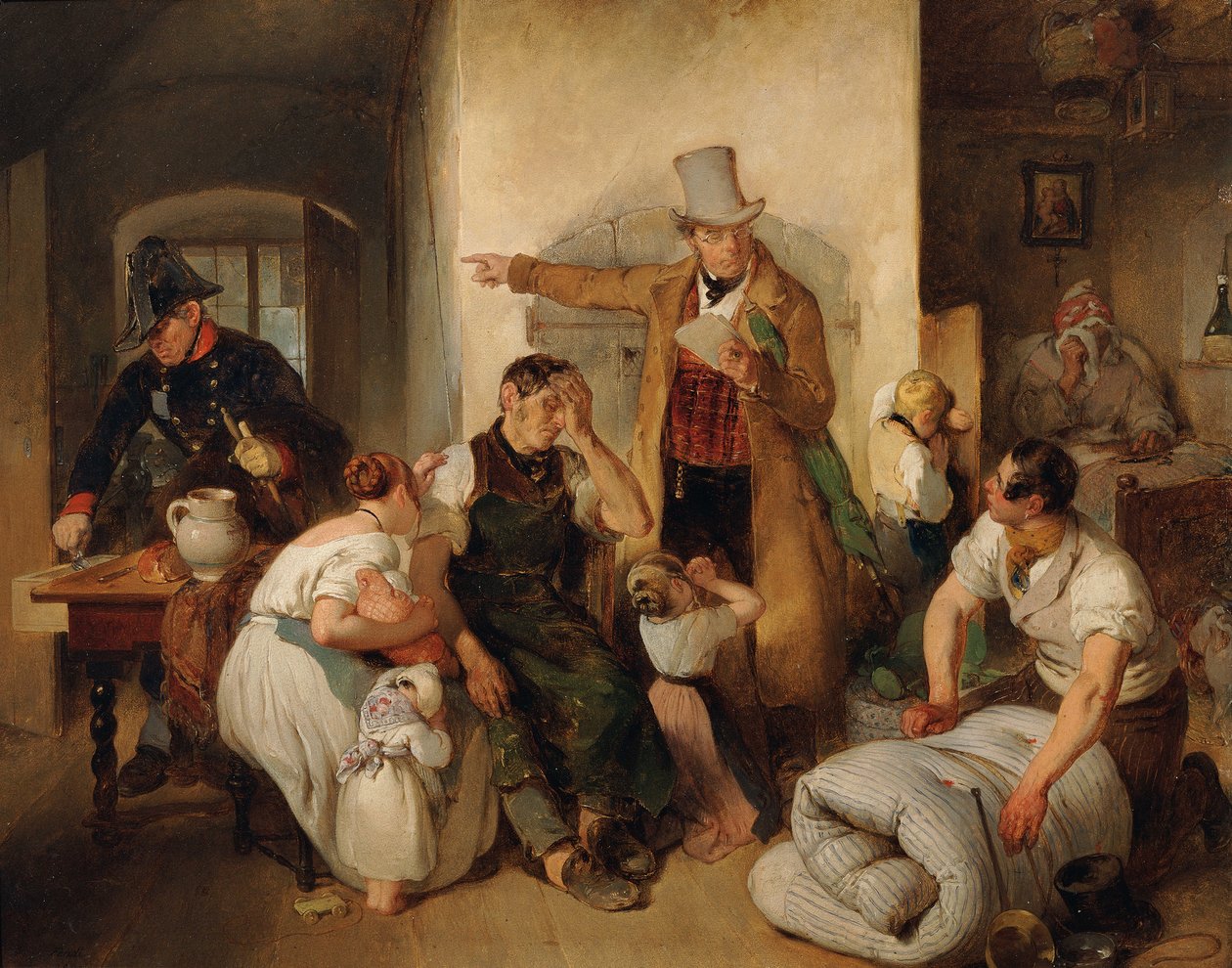 The Disstraint, 1840. alkotó: Peter Fendi