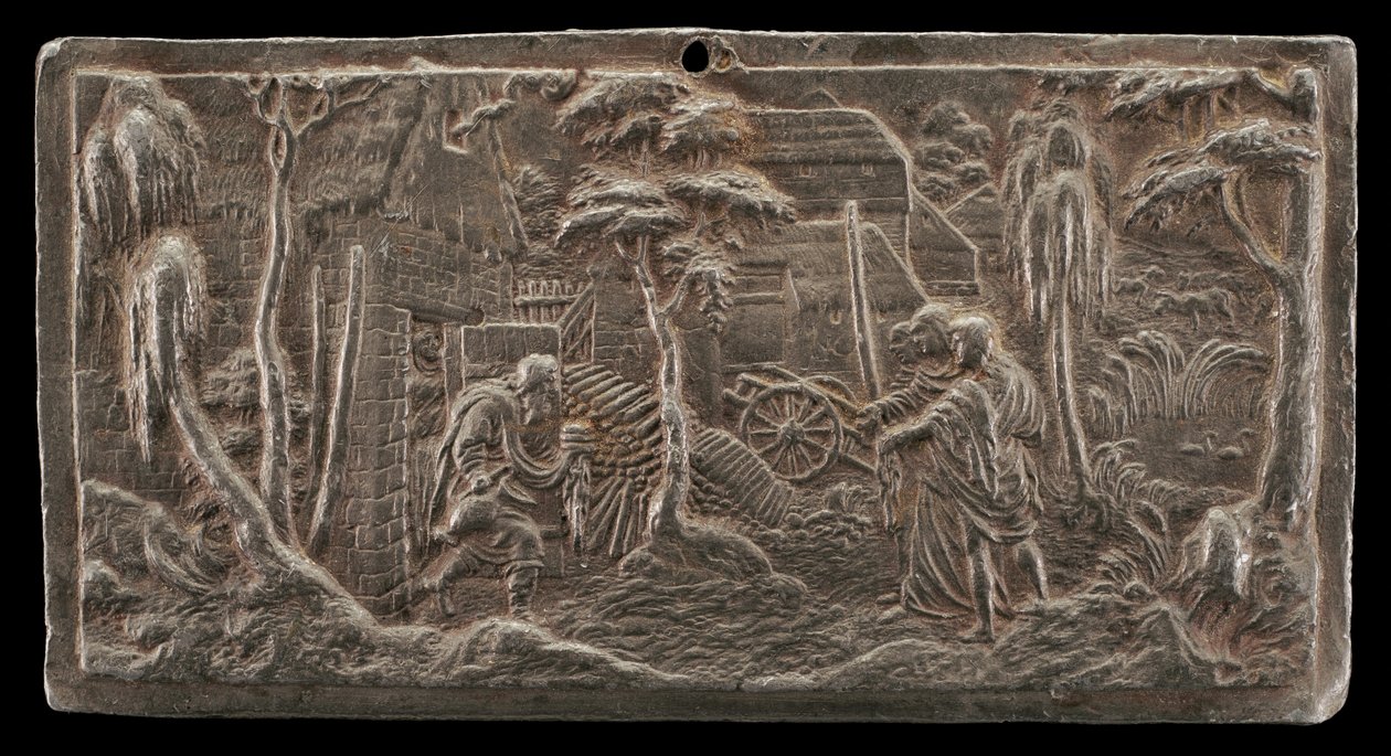 Ábrahám üdvözli a három angyalt, c. 15251535. alkotó: Peter Flötner