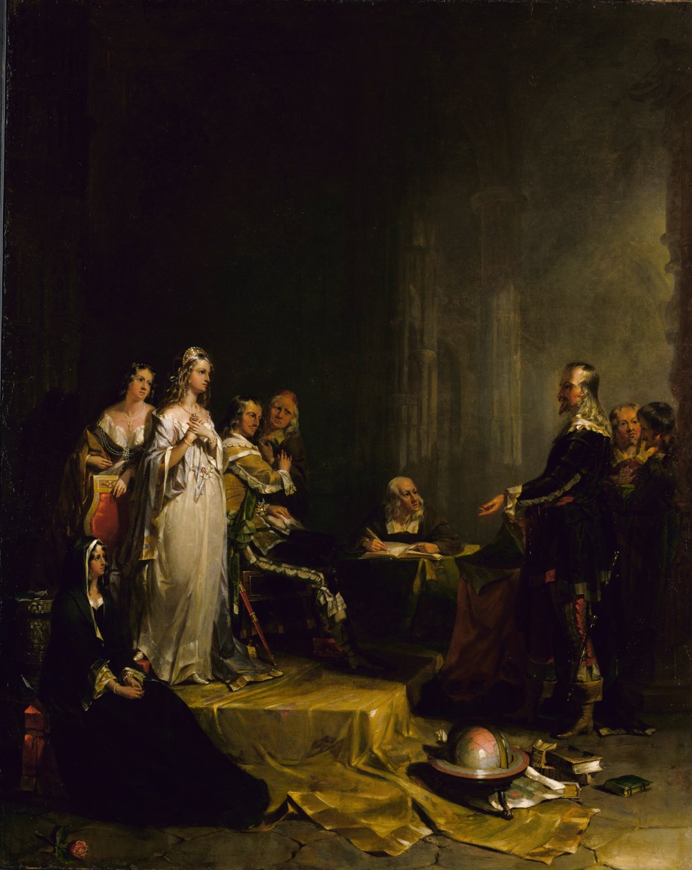 Kolumbusz a királynő előtt, 1841. alkotó: Peter Frederick Rothermel