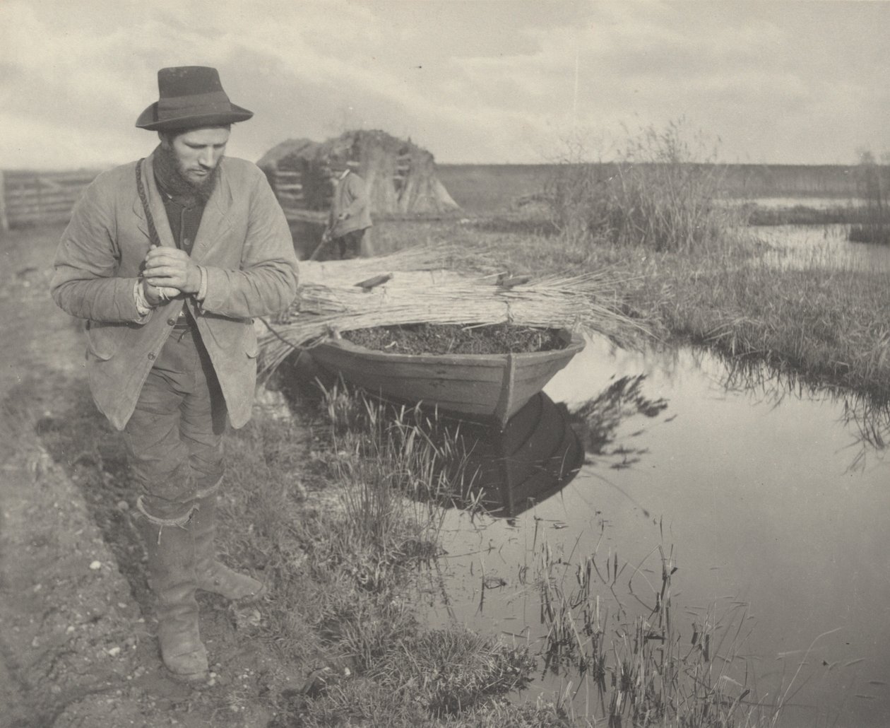 A nádas vontatása,1886 (fotó) alkotó: Peter Henry Emerson