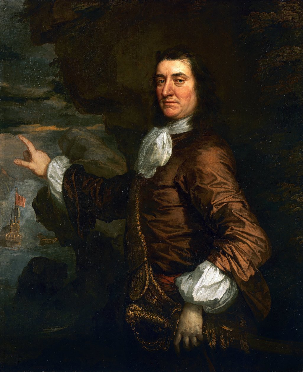 Sir Thomas Allin admirális portréja alkotó: Peter Lely