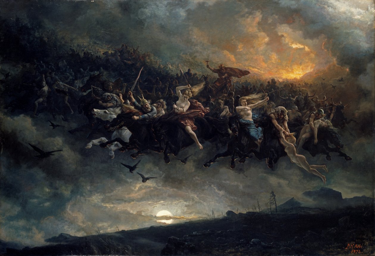 Odin vad vadászata, 1872. alkotó: Peter Nicolai Arbo