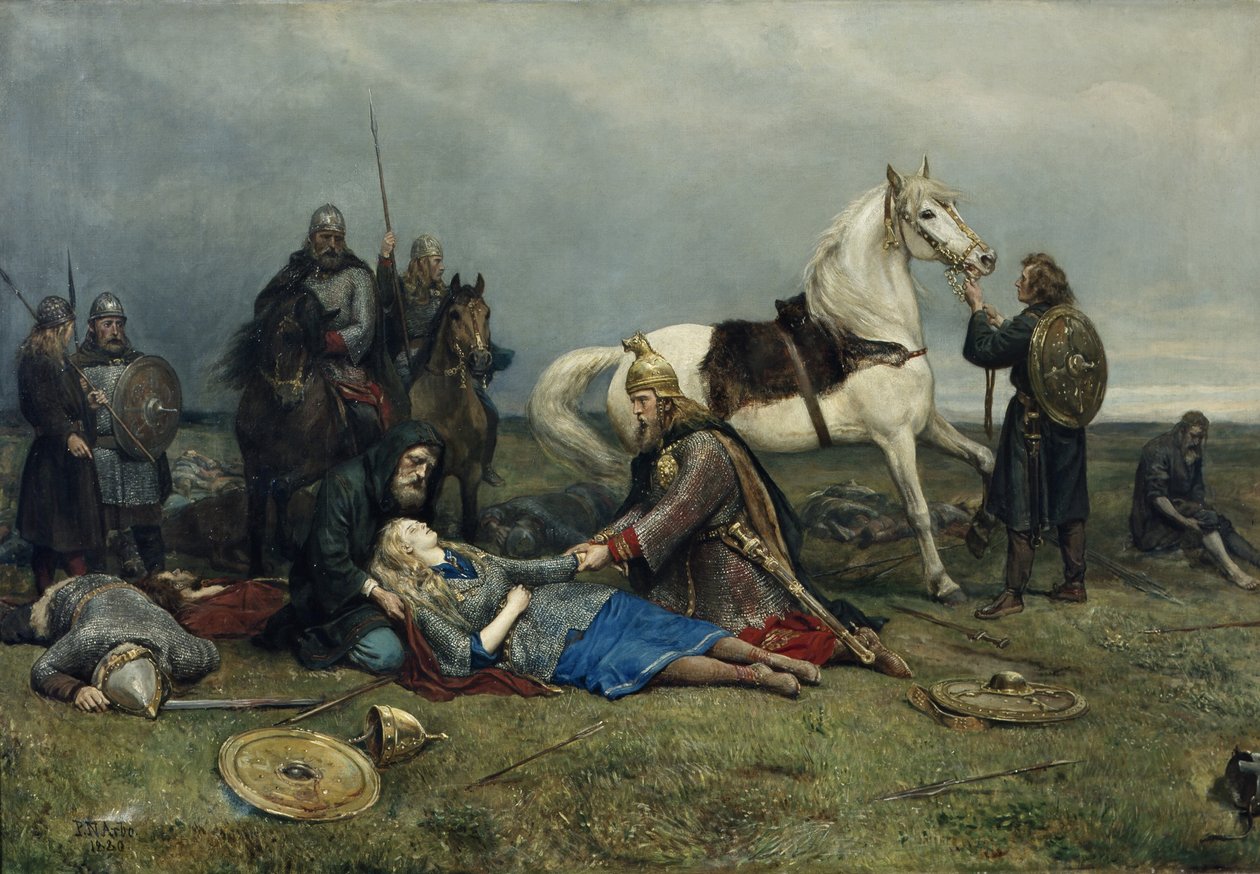 Valkyrie halála alkotó: Peter Nicolai Arbo