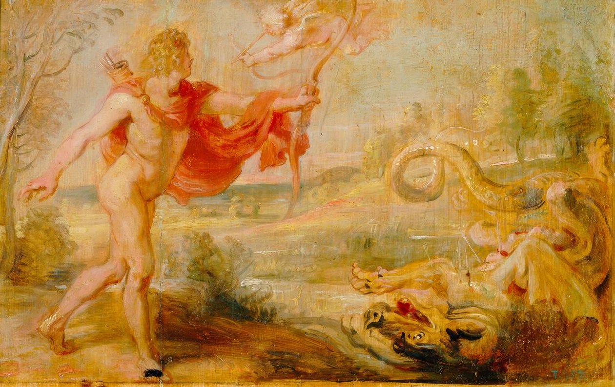Apolló megöli a pitont alkotó: Peter Paul Rubens
