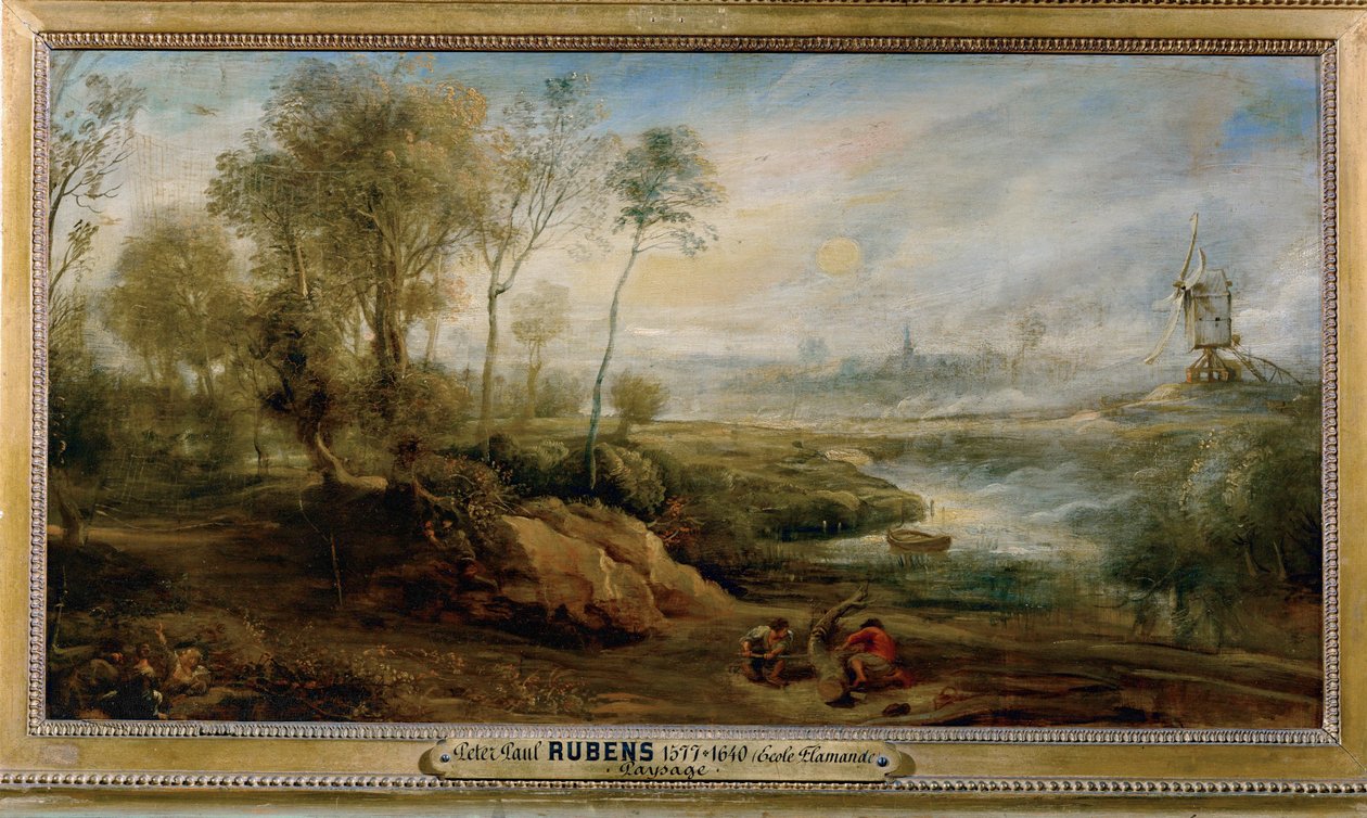 Tájkép madárfogóval (festmény fára) alkotó: Peter Paul Rubens