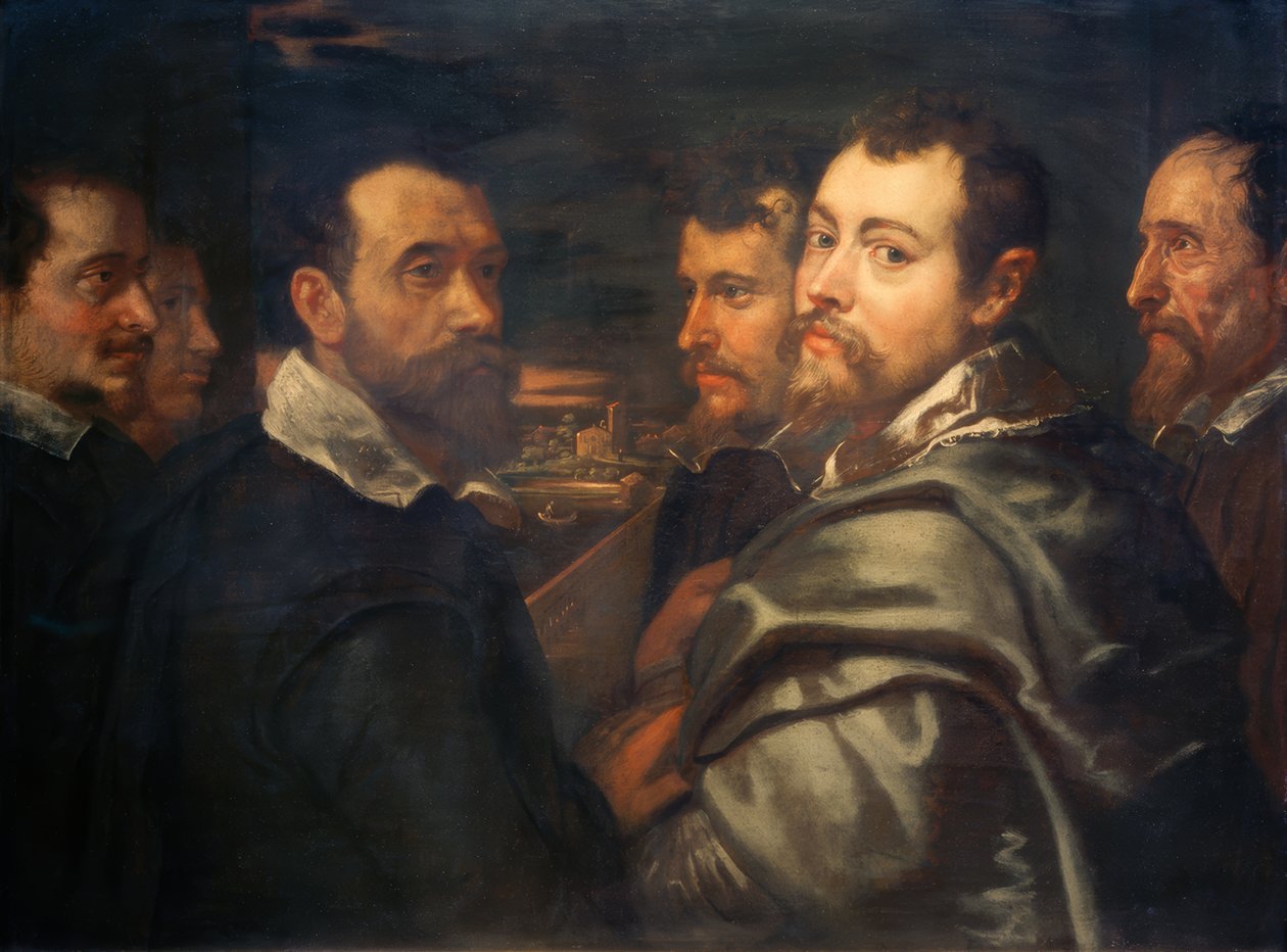 Önarckép a mantovai barátok között alkotó: Peter Paul Rubens