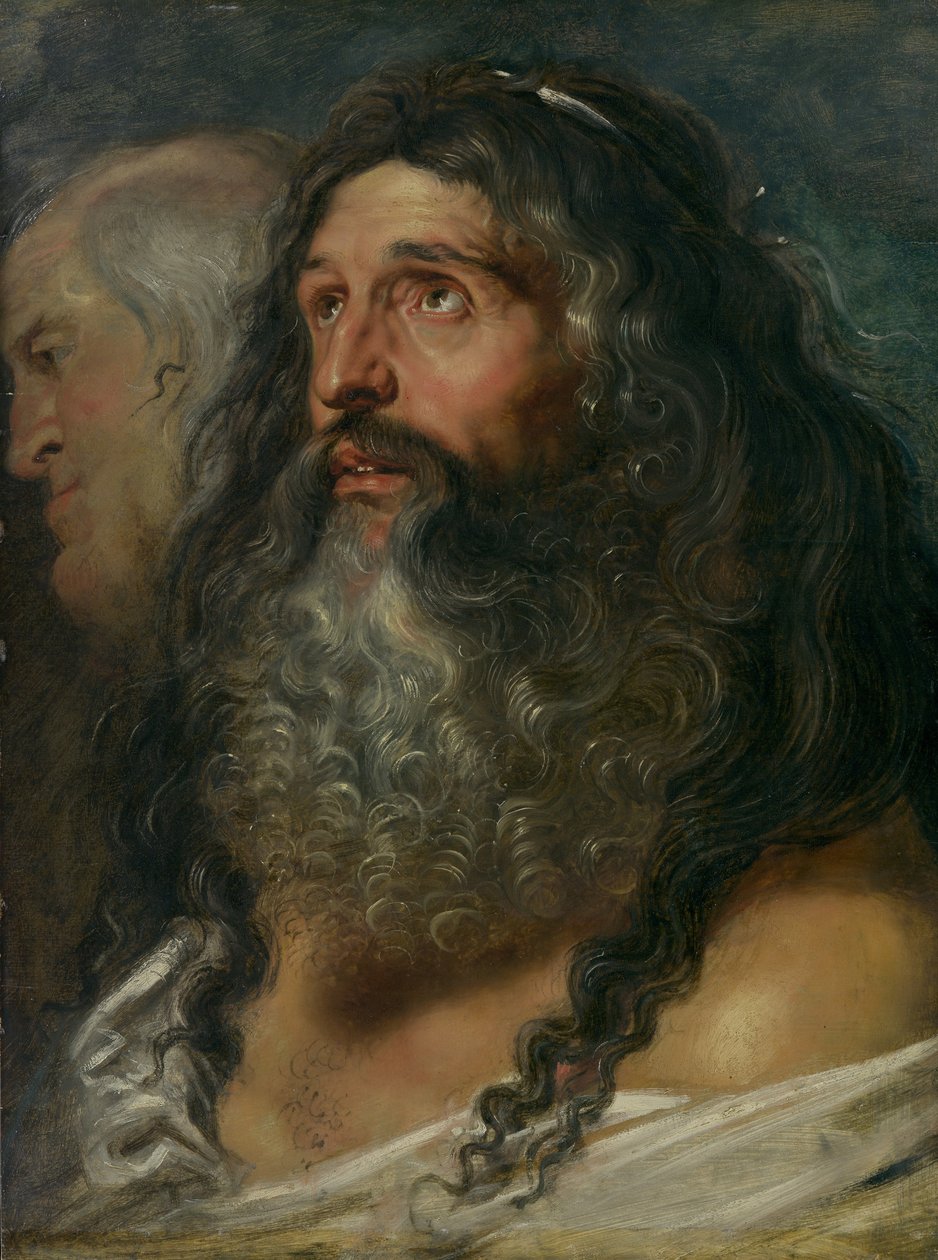 Két fej tanulmánya, kb. 1609. alkotó: Peter Paul Rubens