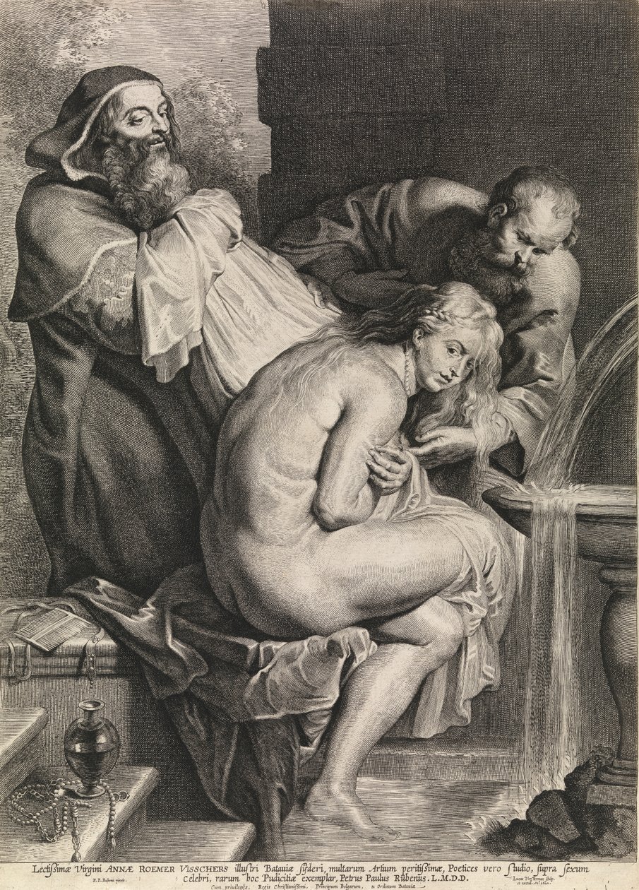 Suzanne és az öregek (metszet) alkotó: Peter Paul Rubens