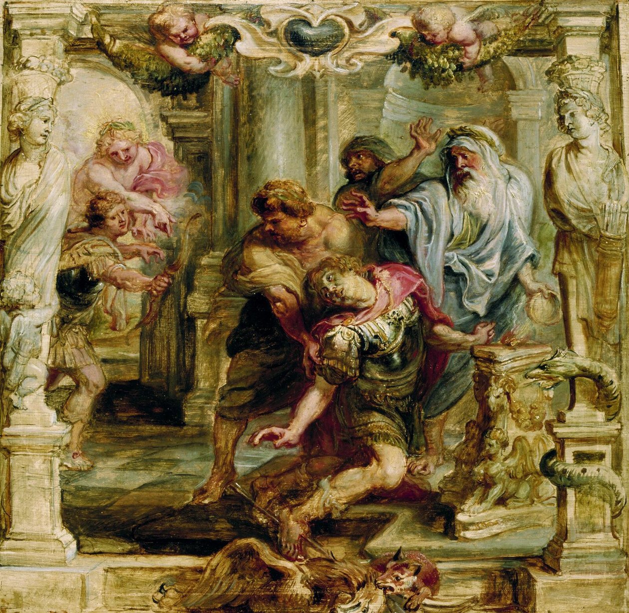 Akhilleusz halála, 1630-1635 alkotó: Peter Paul Rubens