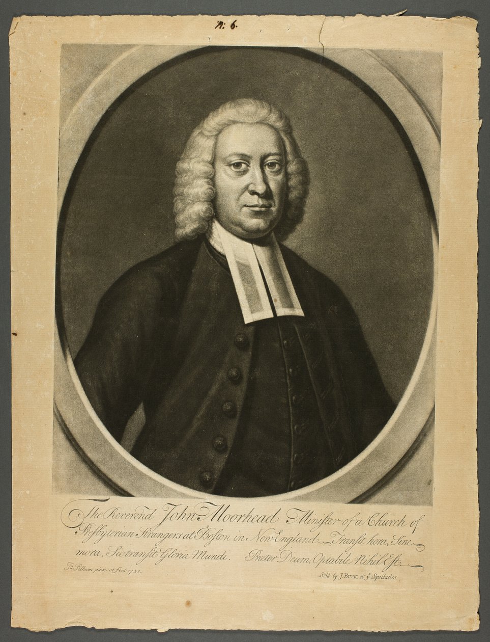 John Moorhead tiszteletes alkotó: Peter Pelham