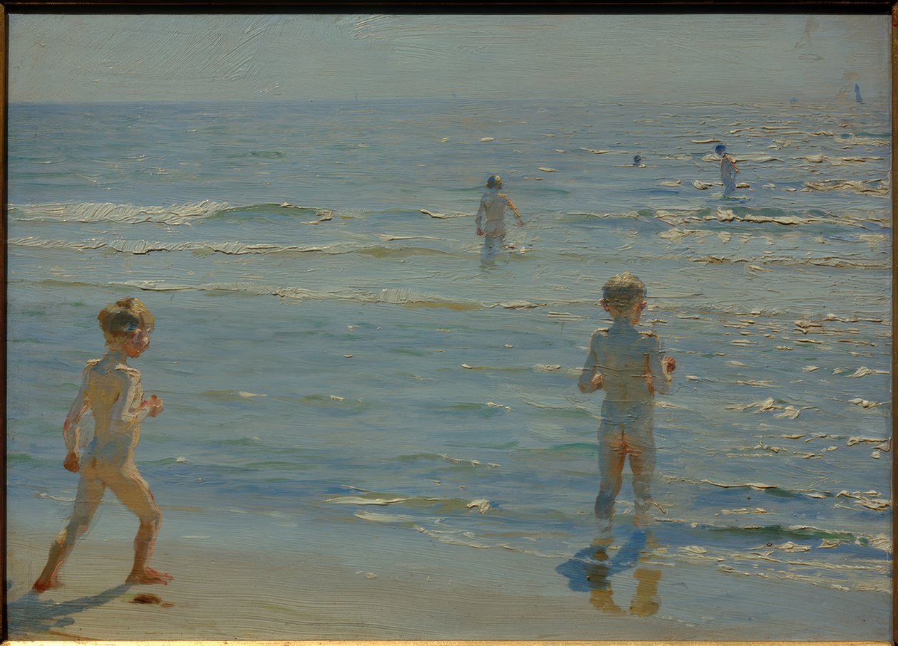 Fürdő fiúk. Napfény. Skagen alkotó: Peder Severin Krøyer