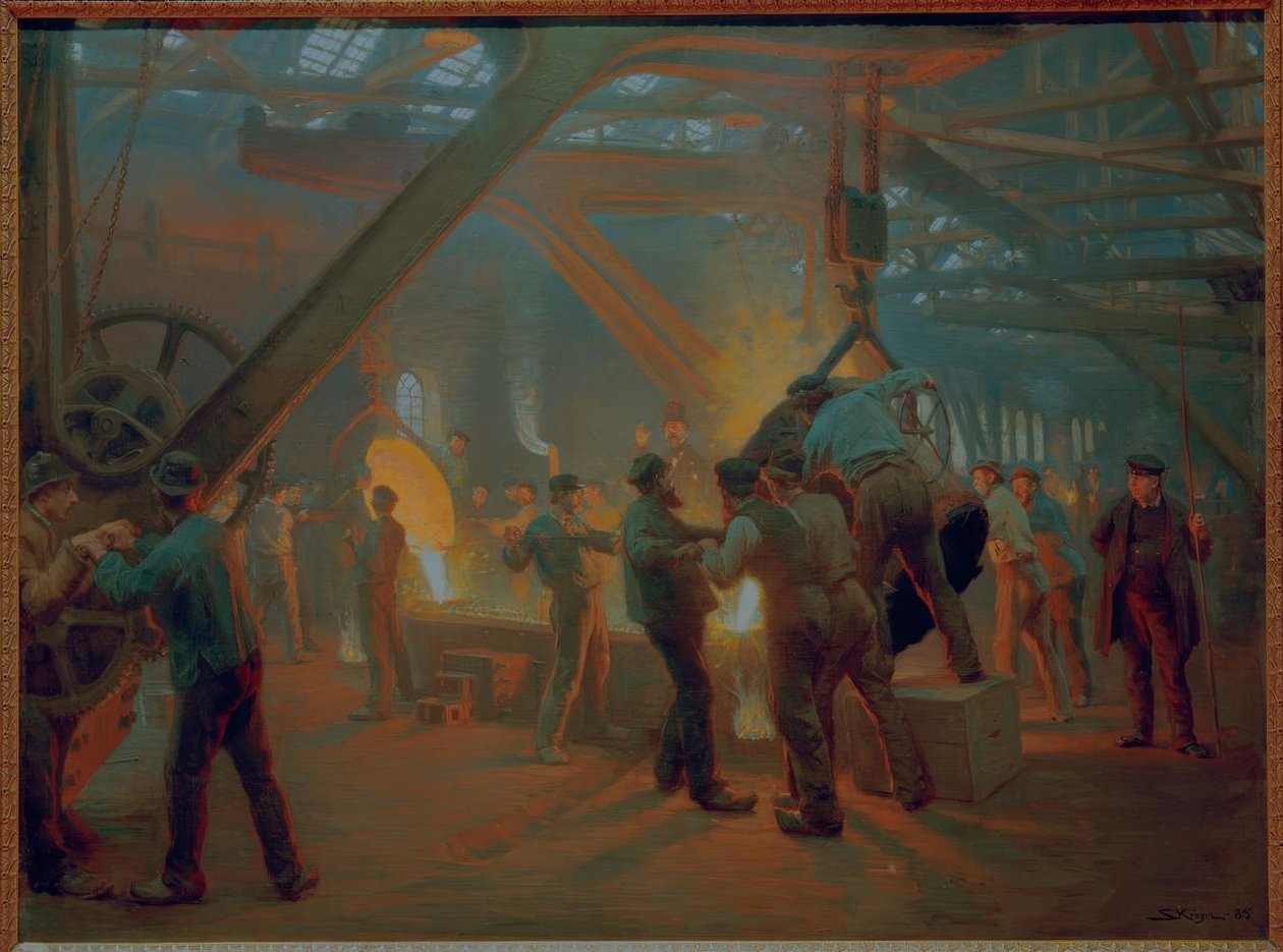 A Burmeister & Wain vasöntödében alkotó: Peder Severin Krøyer