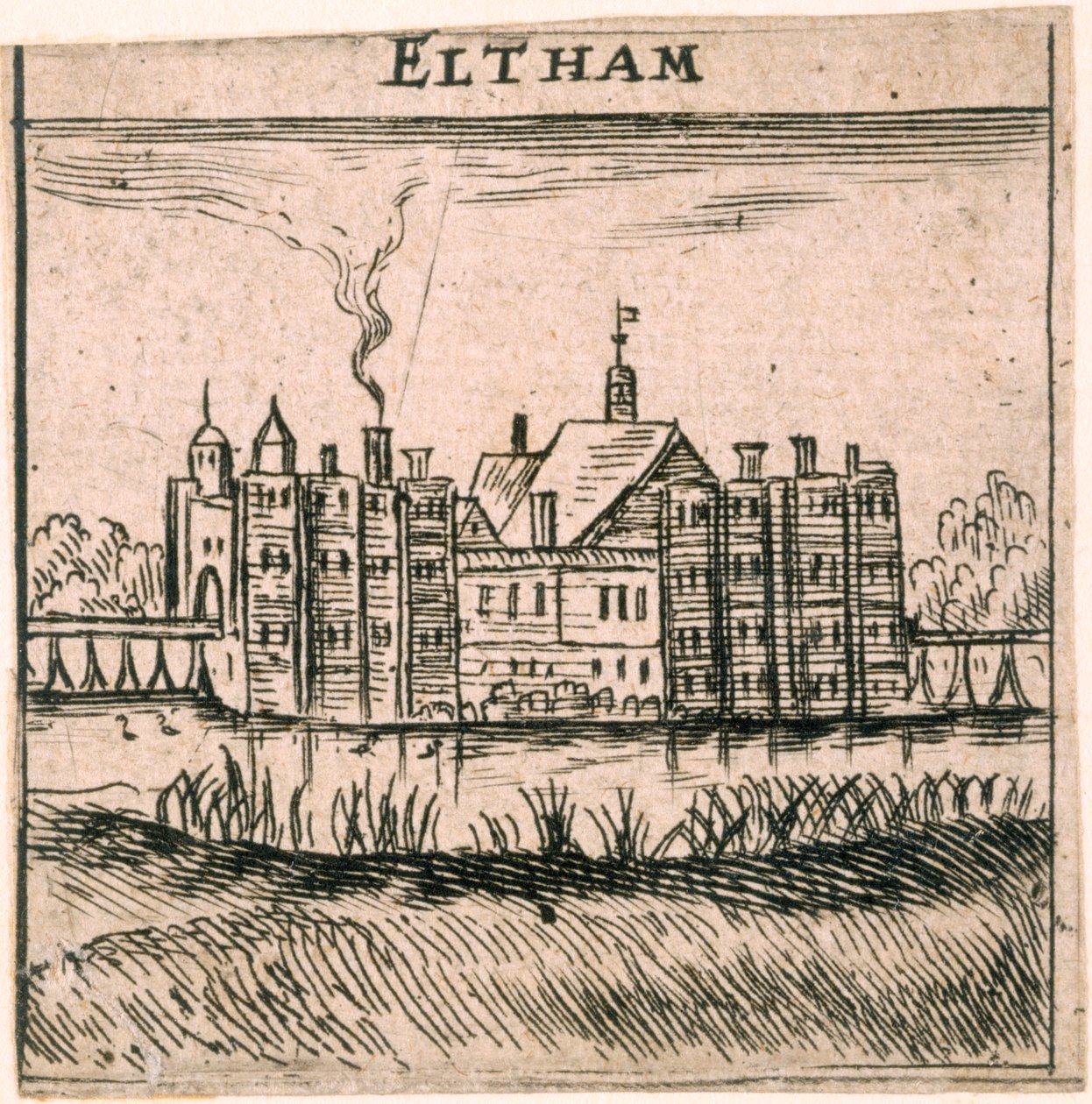 Eltham-palota, London, 1653 alkotó: Peter Stent