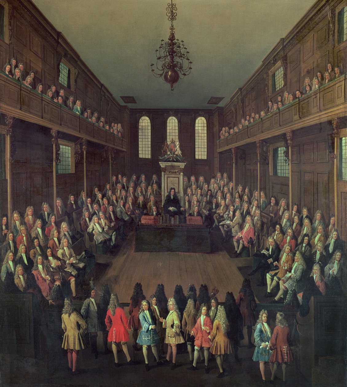 A House of Commons in Session, 1710 alkotó: Peter Tillemans