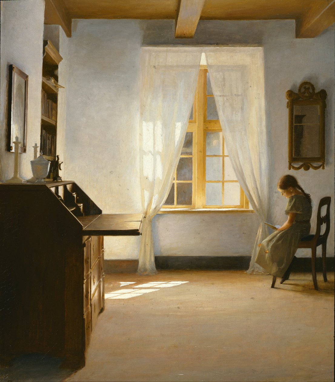 Olvasó lány, 1901 alkotó: Peter Vilhelm Ilsted