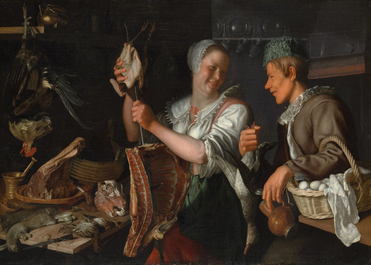 Konyhai jelenet, 1620-as évek. alkotó: Peter Wtewael