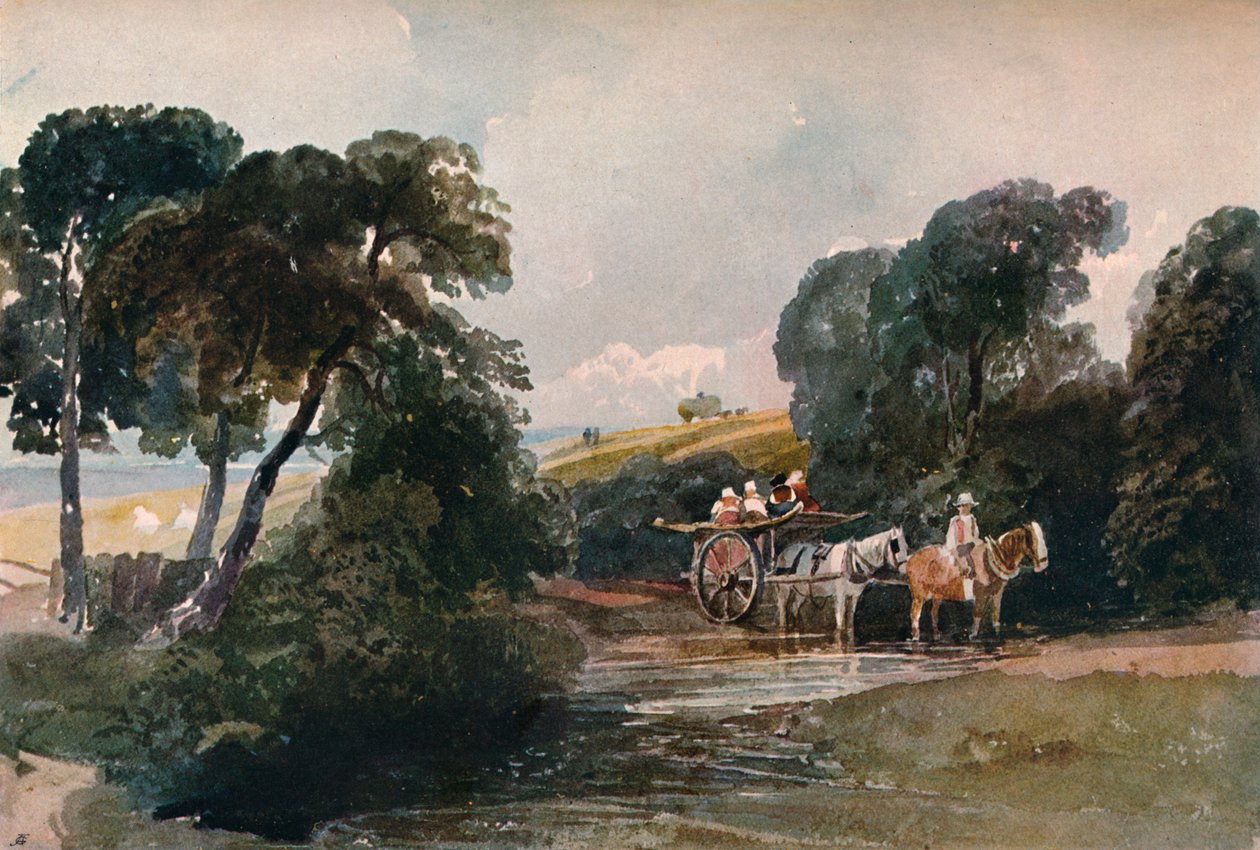Szénakocsi patakon át, c1824 alkotó: Peter de Wint