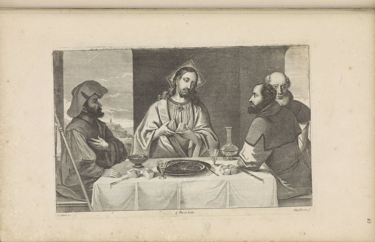 Étkezés Emmausban alkotó: Peter van Liesebetten