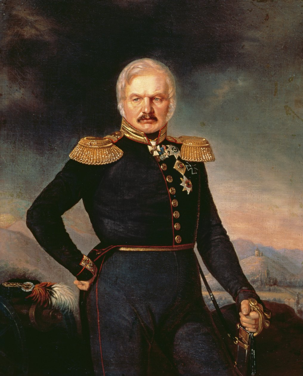Alekszej Ermolov tábornok (1816-27) portréja, 1843 körül alkotó: Petr Zakharovich Zakharov Chechenets