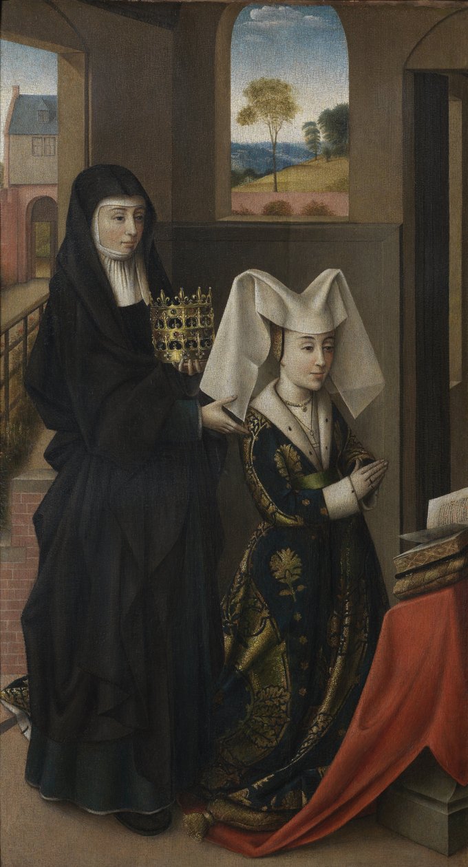 Portugál Isabel Szent Erzsébettel alkotó: Petrus Christus