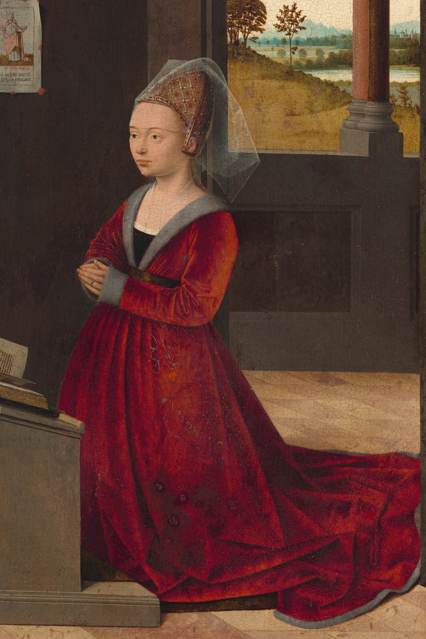 Térdelő donor (részlet) alkotó: Petrus Christus