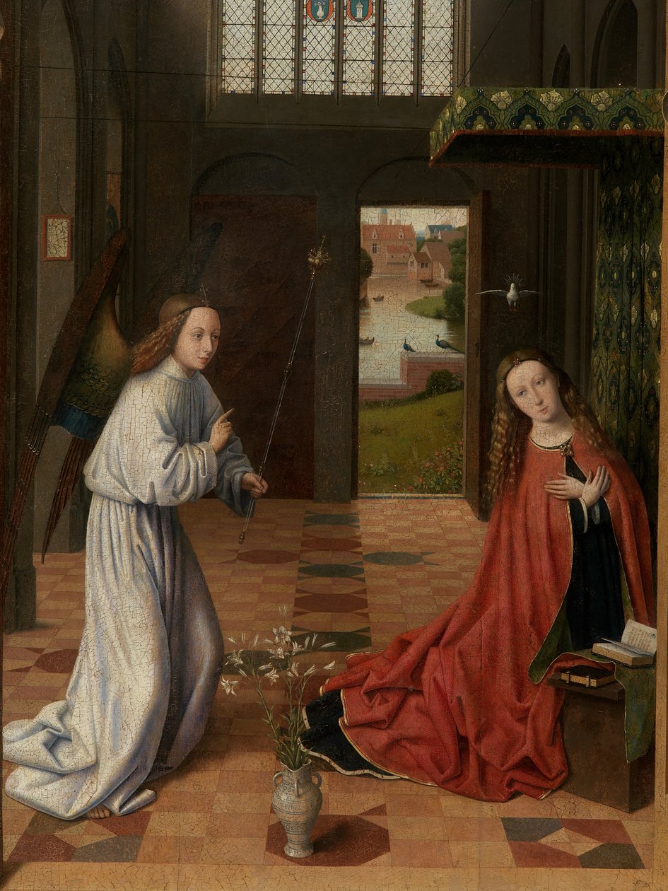 Az Angyali üdvözlet részlete alkotó: Petrus Christus