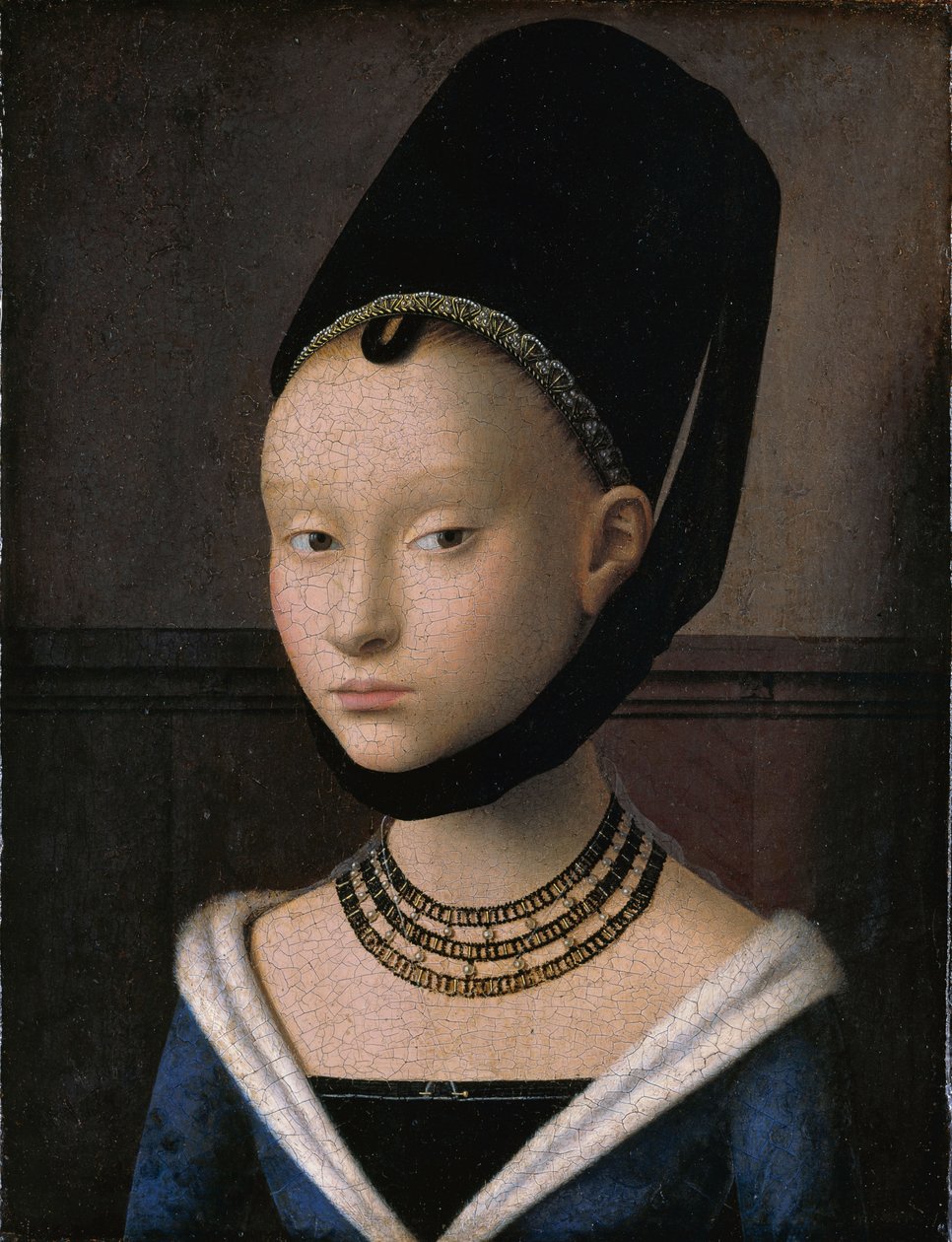 Egy fiatal nő portréja alkotó: Petrus Christus