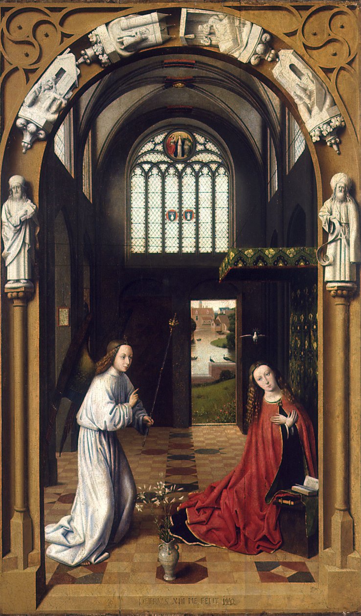 Angyali üdvözlet, 1452. alkotó: Petrus Christus