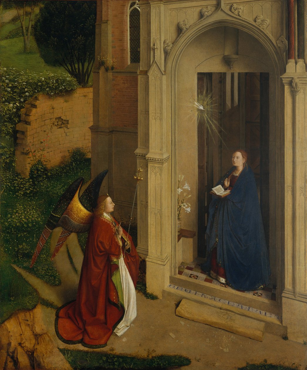 Az örömhírdetés, 1450 körül (olaj, fa) alkotó: Petrus Christus