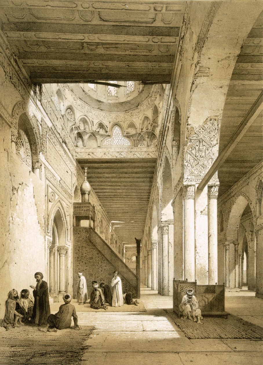 A Maqsourah belseje a 9. századi Ahmed Ibn-Touloun mecsetben, Kairó, Kairó alkotó: Philibert Joseph Girault de Prangey