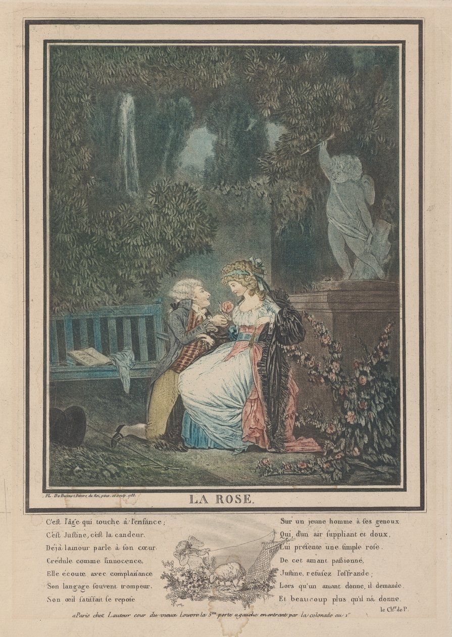 A rózsa, 1788. alkotó: Philibert Louis Debucourt