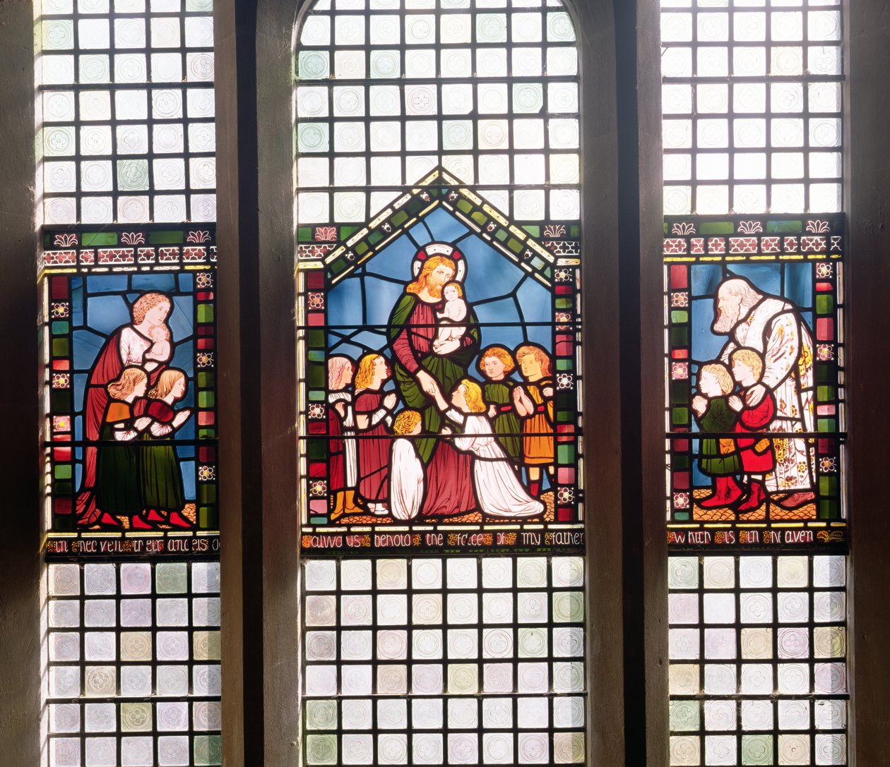 Krisztus megáldja a gyermekeket, 1861 (festett üveg) (a részletekért lásd: 120157) alkotó: Philip Burne Jones