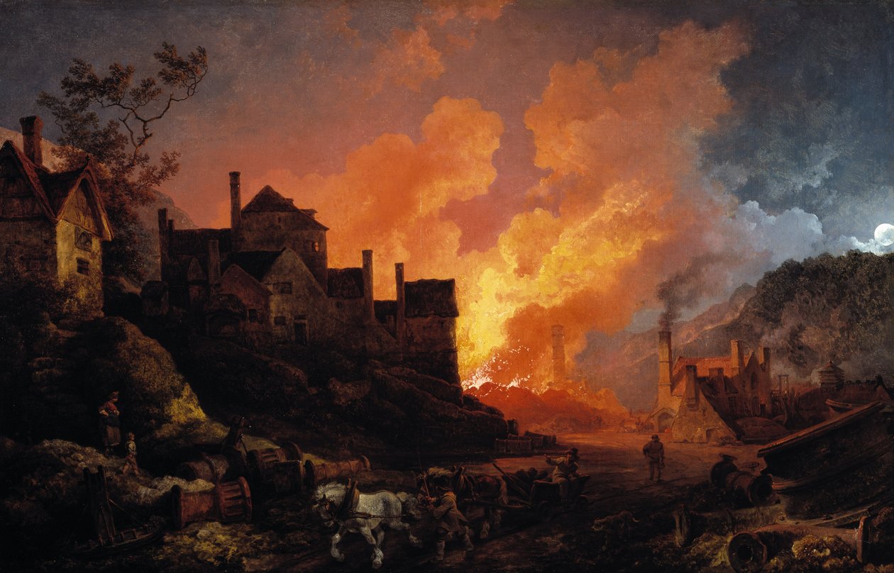 Coalbrookdale by Night, 1801 alkotó: Philippe Jacques de Loutherbourg