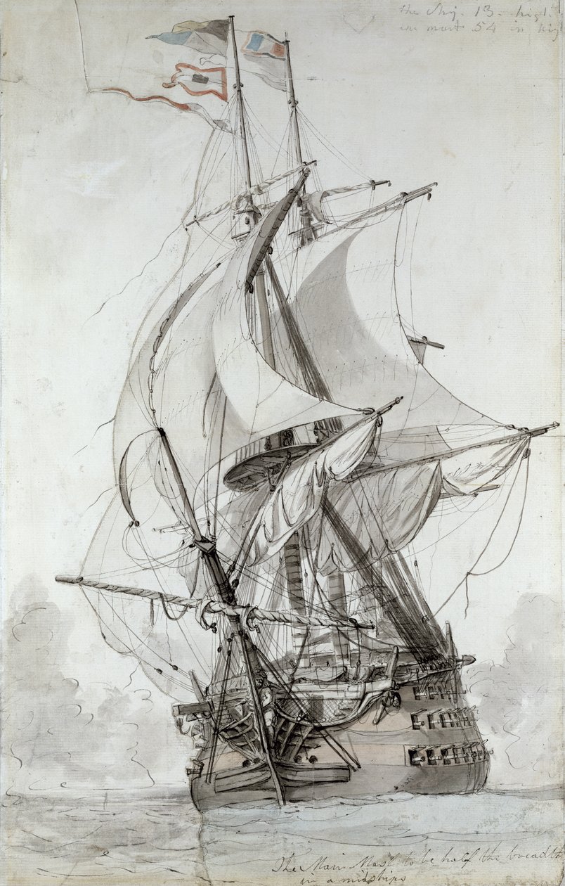 La Montagne, 1794 körül (vécé toll és tinta) alkotó: Philippe Jacques de Loutherbourg