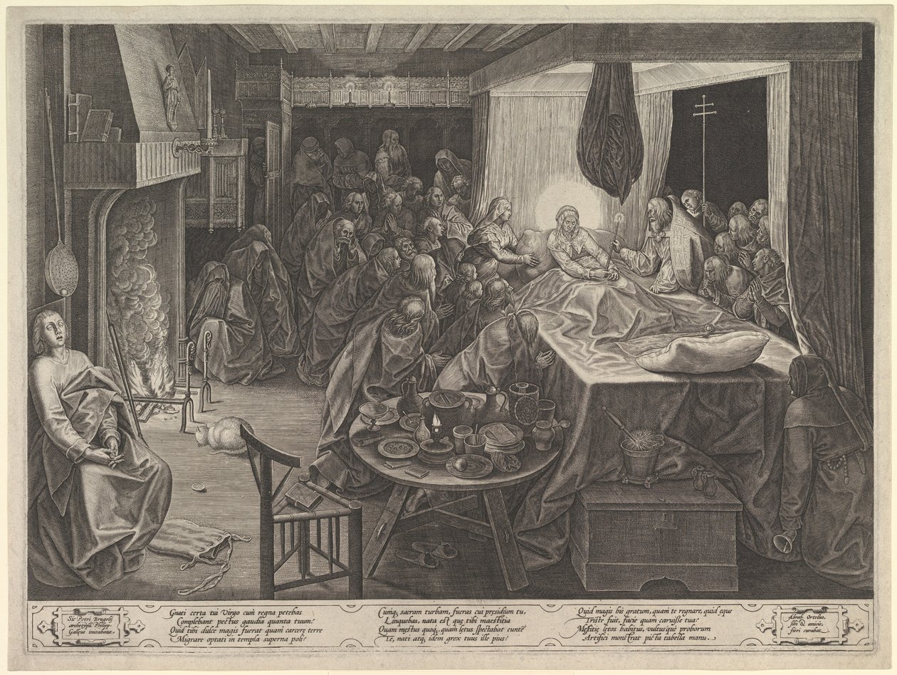 A Szűz halála, 1574. alkotó: Philip Galle