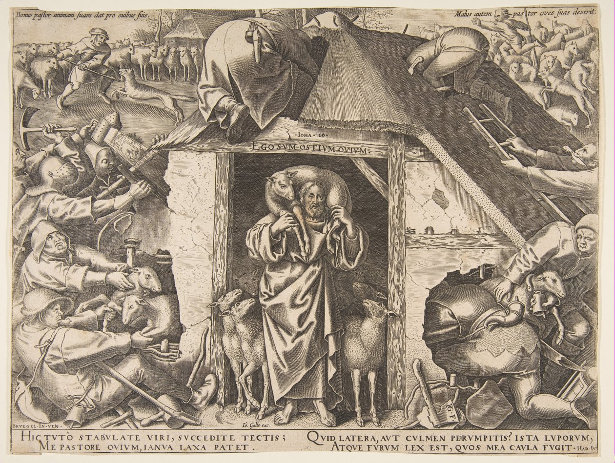 Példabeszéd a jó pásztorról, 1565. alkotó: Philip Galle