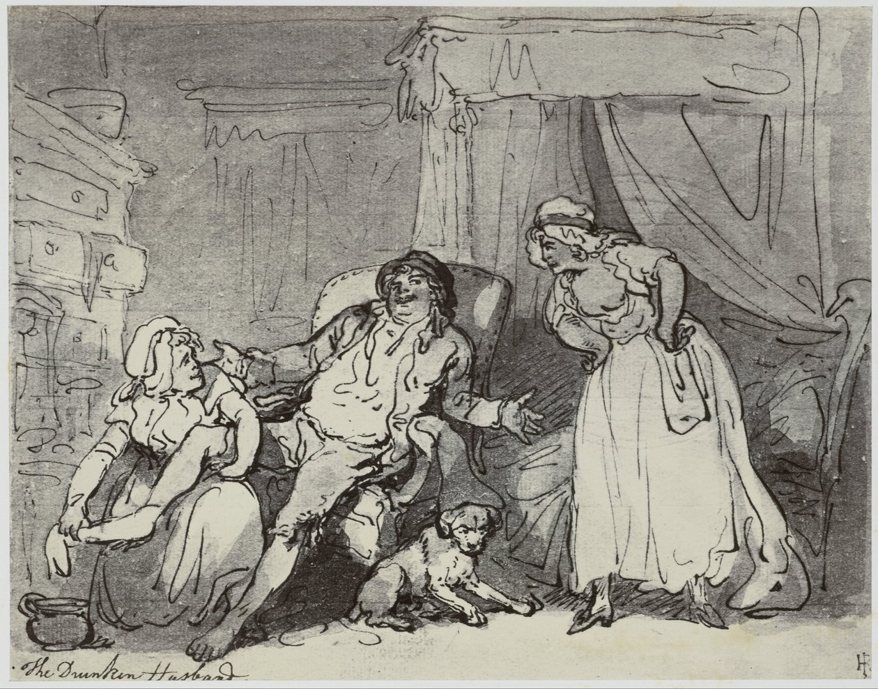 Thomas Rowlandson, A részeg férj alkotó: Philip Henry Delamotte
