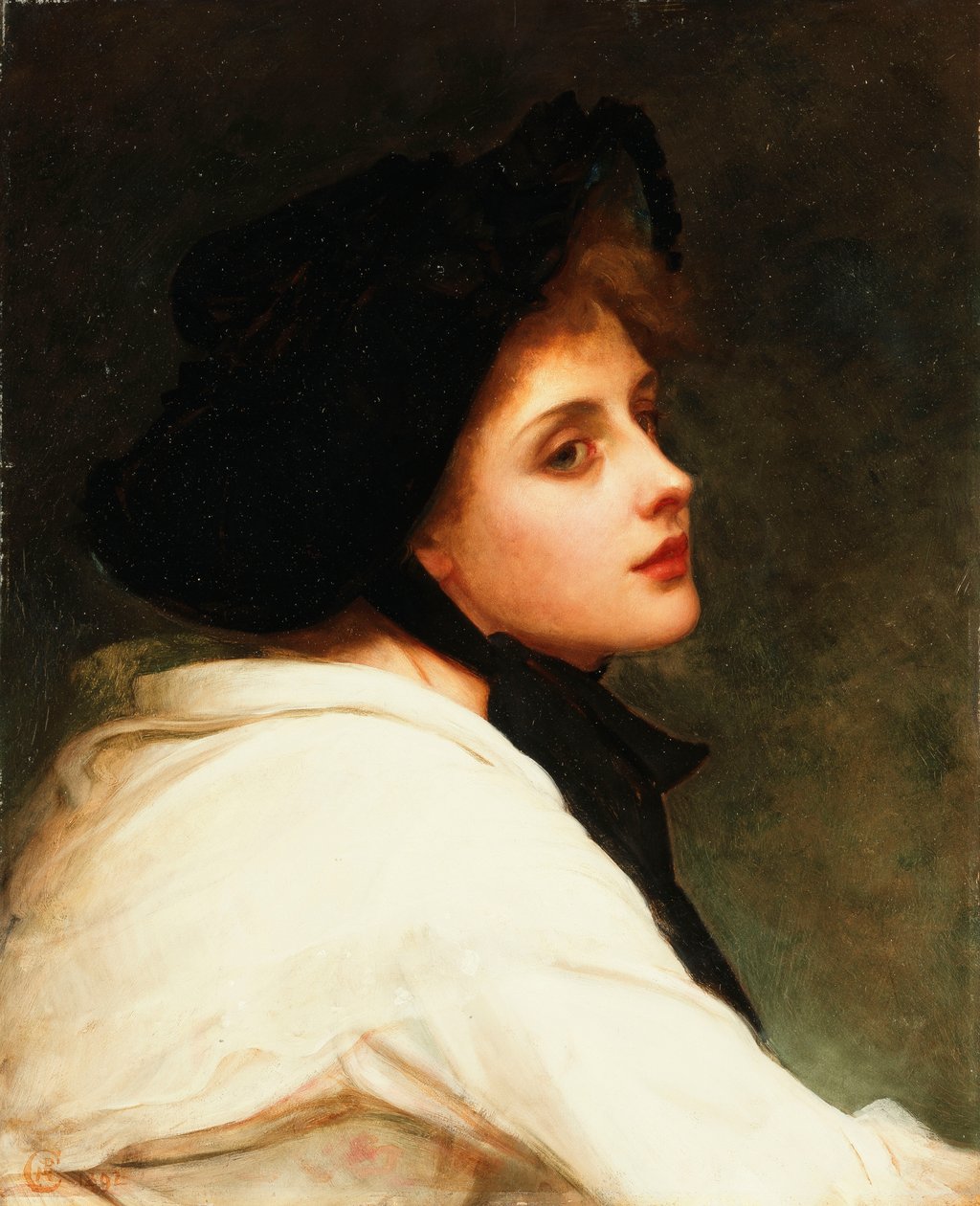 A fekete kalap, 1892 alkotó: Philip Hermogenes Calderon