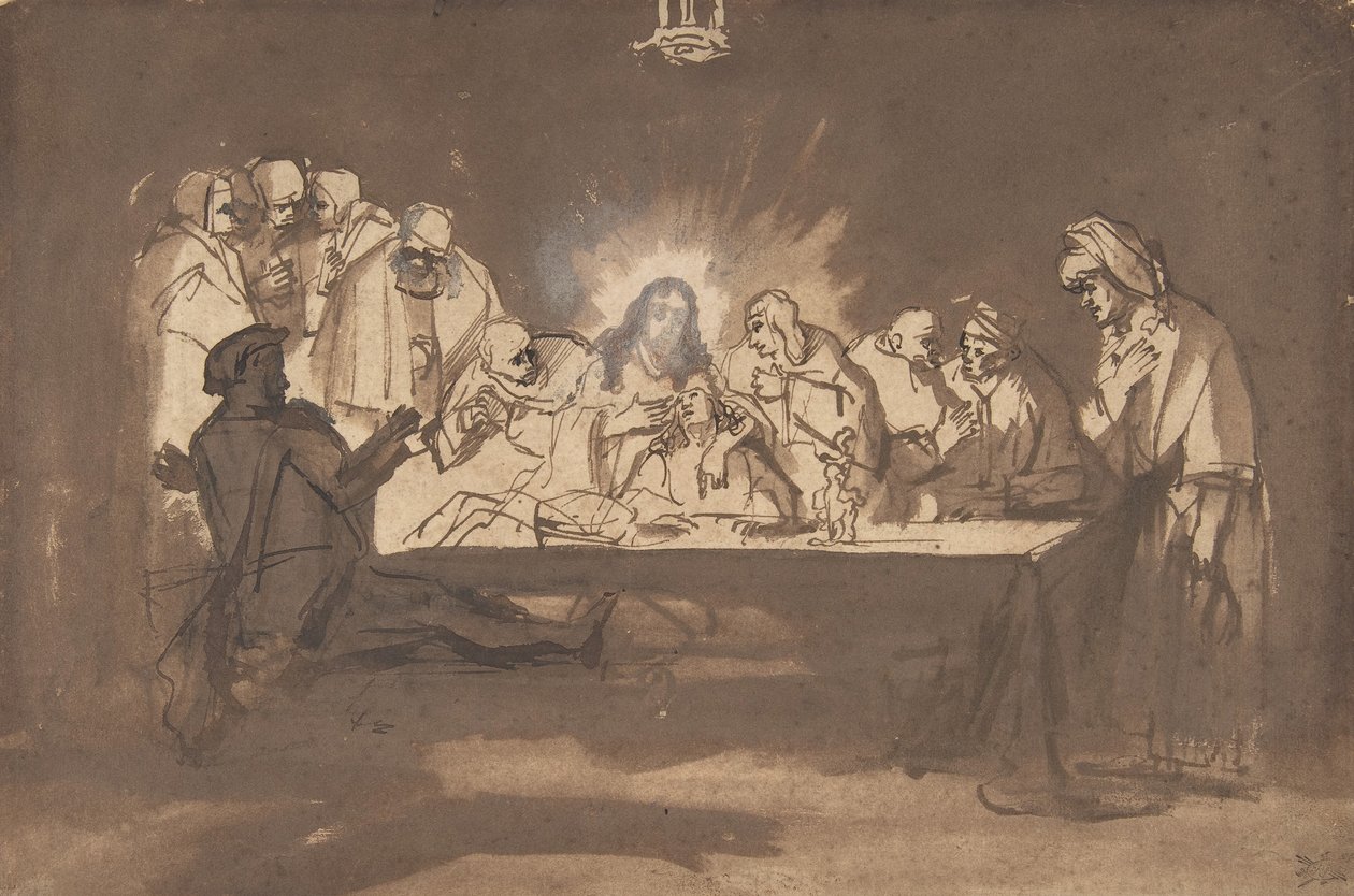 Utolsó vacsora, 1650-es évek vége. alkotó: Philip Koninck