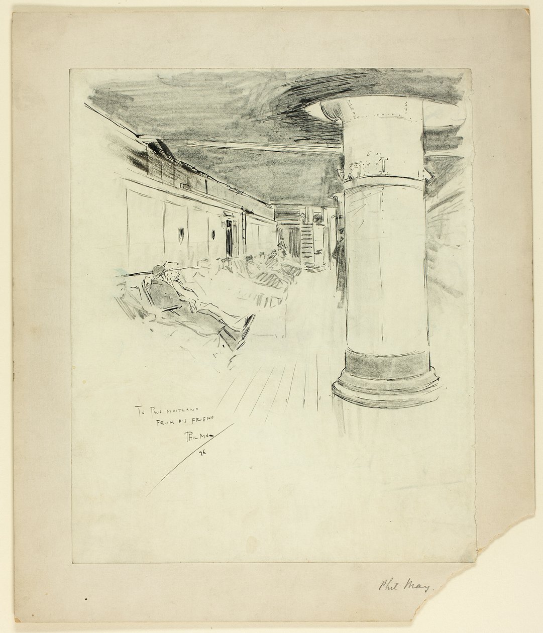 Steamer fedélzete alkotó: Philip William May