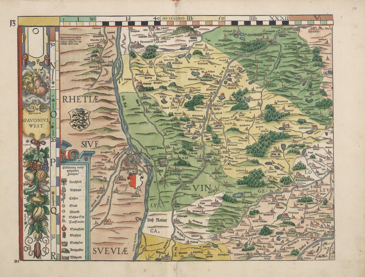 Bajor vidéki táblák 1568-ból (13. tábla) alkotó: Philipp Apian