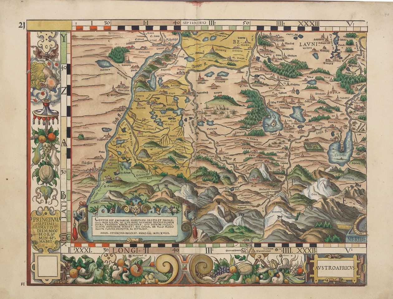 Bajor vidéki táblák 1568-ból (21. tábla) alkotó: Philipp Apian